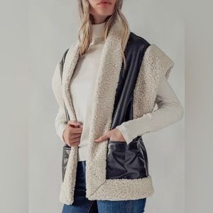 Women’s faux leather vest